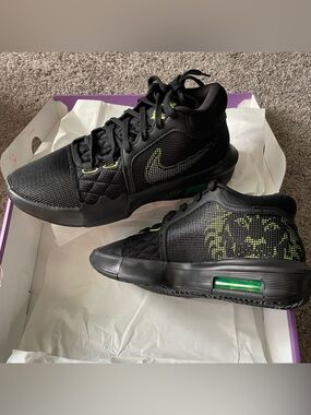 Nike LeBron Witness 8 Black & Neon Green Basketball Shoes